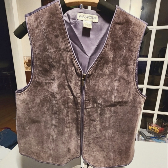 Passports Purple Suede Vest - Picture 1 of 2